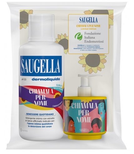 SAUGELLA BUNDLE DERMOLIQUIDO CHIAMALA PER NOME ENDOMETRIOSIPH 3,5 DETERGENTE INTIMO BENESSERE QUOTIDIANO 500ML + 150MLACTI 3 IN OMAGGIO