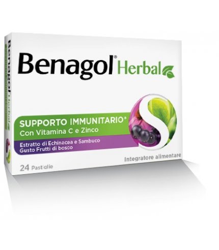 BENAGOL HERBAL FRUTTI DI BOSCO 24 PASTIGLIE