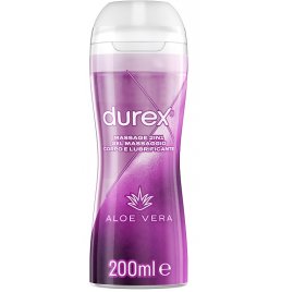 DUREX MASSAGE 2 IN 1 GEL MASSAGGIO CORPO E LUBRIFICANTE ALOEVERA 200 ML