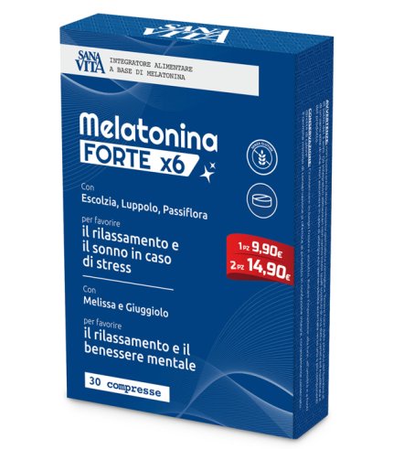 SANAVITA MELATONINA FORTE X6 30 COMPRESSE