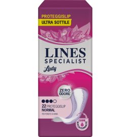 PROTEGGISLIP PER INCONTINENZA URINARIA LINES SPECIALIST LADYLIGHT NORMAL ULTRA SOTTILE 22 PEZZI