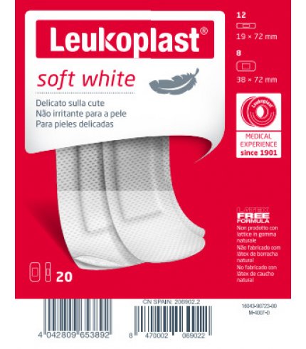 LEUKOPLAST SOFT WHITE 20PZ ASS