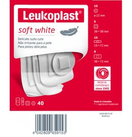 LEUKOPLAST SOFT WHITE 40PZ ASS