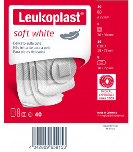 LEUKOPLAST SOFT WHITE 40PZ ASS