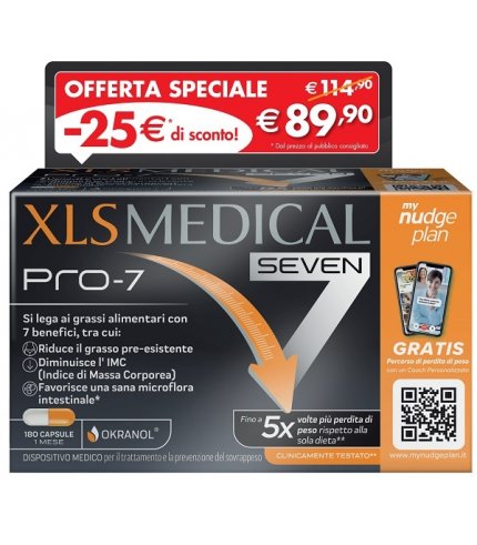 XLS MEDICAL PRO 7 180 CAPSULE TAGLIO PREZZO