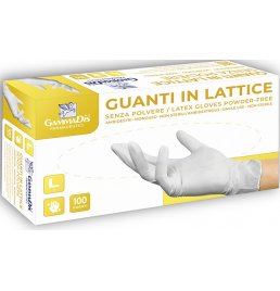 GUANTI LATTICE S/POLV S 100PZ