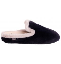 MADDY DOUBLE SYNTHETIC FUR CIABATTA WOMAN NAVY BLUE 36