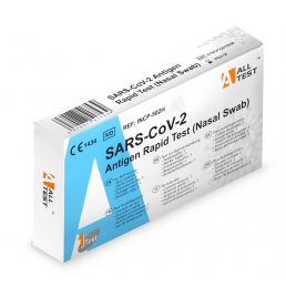 TEST ANTIGENICO RAPIDO COVID-19 ALLTEST AUTODIAGNOSTICO DETERMINAZIONE QUALITATIVA ANTIGENI SARS-COV-2 IN TAMPONI NASALIMEDIANTE IMMUNOCROMATOGRAFIA