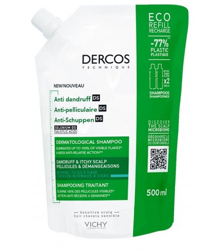 DERCOS ECO RIC SH FORFORA500ML