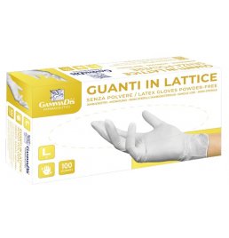 GUANTI LATTICE CON POLVERE MEDIUM 100 PEZZI