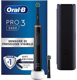 ORAL-B PRO 3 BLACK SPAZZOLINO ELETTRICO + 2 REFILL