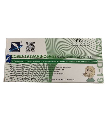 TEST ANTIGENICO RAPIDO COVID-19 DEEPBLUE AUTODIAGNOSTICO RILEVAZIONE QUALITATIVA ANTIGENI SARS-COV-2 IN CAMPIONI TAMPONENASALE