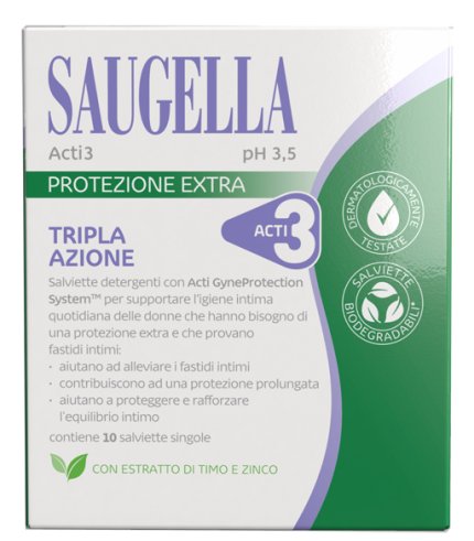 SAUGELLA ACTI3 SALVIETTINE 10P