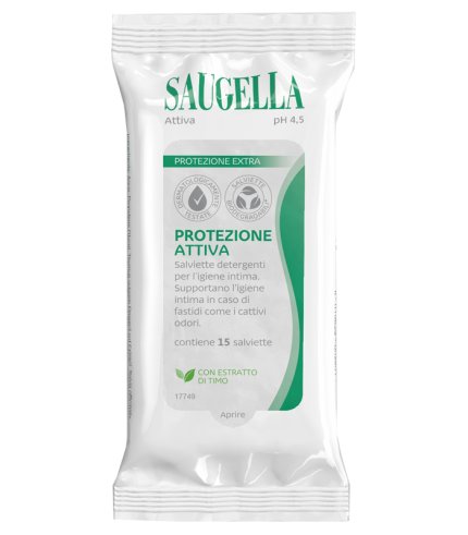 SAUGELLA ATTIVA SALVIETTINE 15 PEZZI