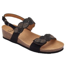 CALZATURA ABU DHABI SANDAL MICROFIBRE+STRASS W BLACK 38