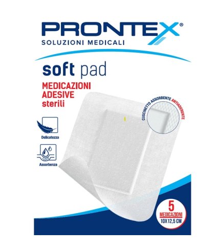 MEDICAZIONE ADESIVA STERILE PRONTEX SOFT PAD 10X12,5 CM 5 PEZZI