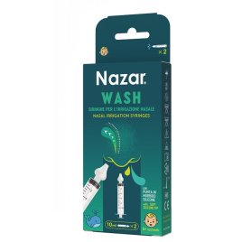 NAZAR WASH SIRINGA IRRIGAZIONE NASALE 2 PEZZI