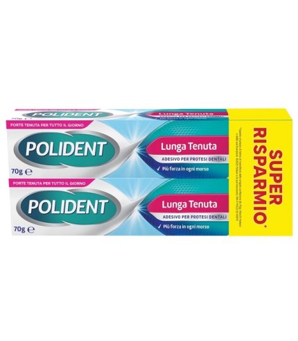 ADESIVO PROTESI DENTALI POLIDENT LUNGA TENUTA 2 TUBETTI X 70G