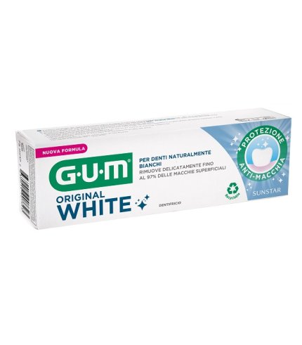 GUM ORIGINAL WHITE DENTIFRICIO SBIANCANTE 75 ML NUOVA FORMULA