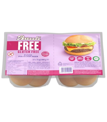 BAULI FREE PANINI HAMBURGER 4P