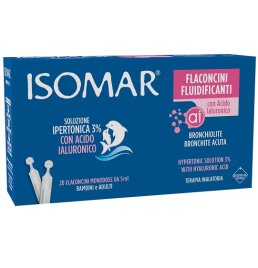 ISOMAR FLACONCINI FLUIDIFICANTI SOLUZIONE IPERTONICA 30%+ACIDO IALURONICO 20 FLACONCINI DA 5 ML
