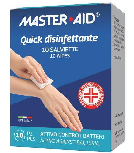 MASTER-AID QUICK DISINFETTANTE 10 SALVIETTE