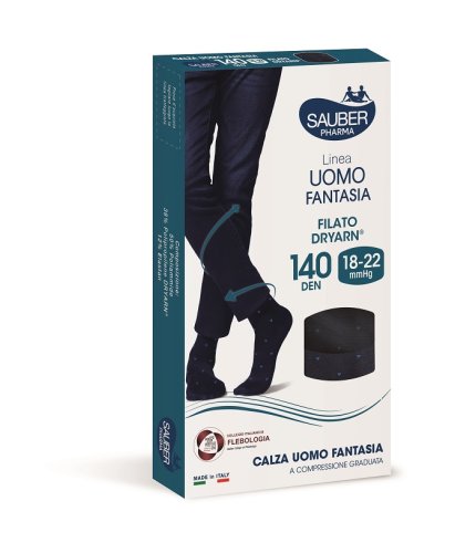 SAUBER UOMO DRYARN 140 DENARI BLU POIS AZZURRO L/XL