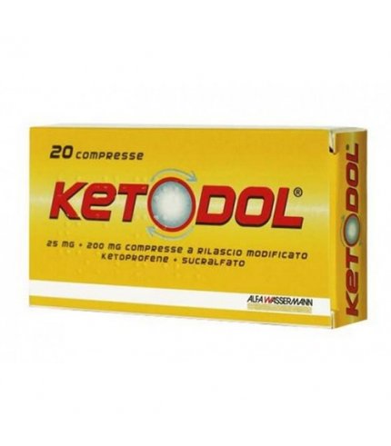 KETODOL*20 cpr 25 mg + 200 mg