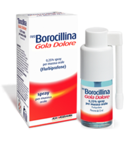 NEOBOROCILLINA GOLA DOLORE*1 flaconcino spray 15 ml 37,5 mgmenta