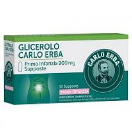 GLICEROLO (CARLO ERBA)*PRIMA INFANZIA 12 supp 900 mg