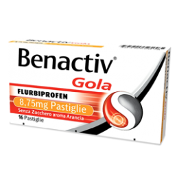 BENACTIV GOLA*16 pastiglie 8,75 mg arancia senza zucchero