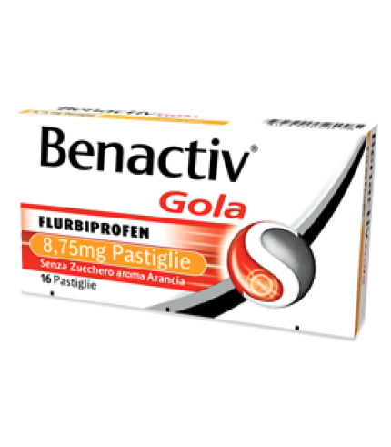 BENACTIV GOLA*16 pastiglie 8,75 mg arancia senza zucchero