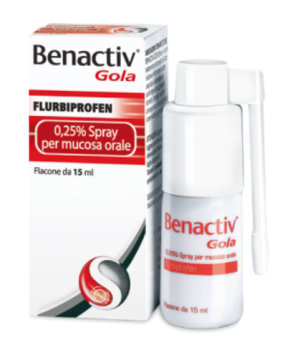 BENACTIV GOLA*spray mucosa orale 15 ml 0,25%