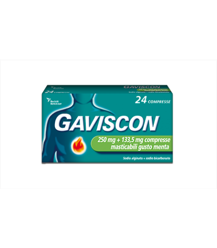 GAVISCON*24 cpr mast 250 mg + 133,5 mg menta