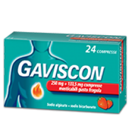 GAVISCON*24 cpr mast 250 mg + 133,5 mg fragola