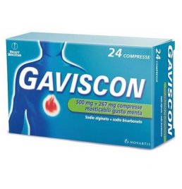 GAVISCON*24 cpr mast 500 mg + 267 mg menta