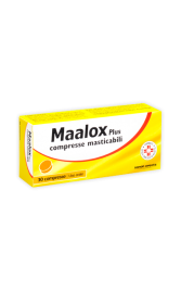 MAALOX PLUS*30 cpr mast 200 mg + 200 mg + 25 mg