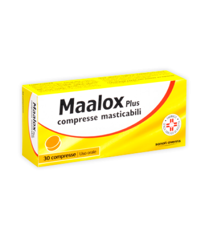 MAALOX PLUS*30 cpr mast 200 mg + 200 mg + 25 mg