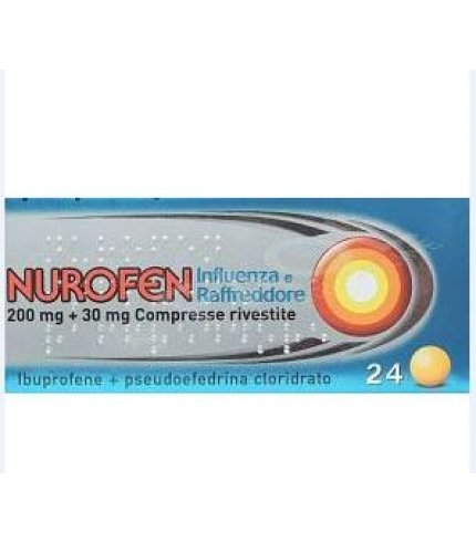 NUROFEN INFLUENZA E RAFFREDDORE*24 cpr riv 200 mg + 30 mg