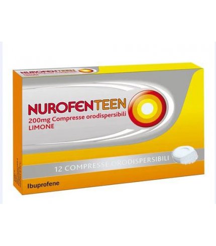 NUROFENTEEN*12 cpr orodisp 200 mg limone