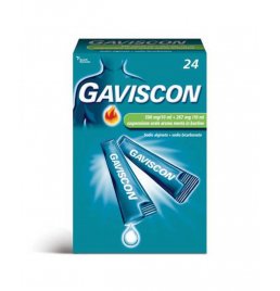 GAVISCON*24 bust orale sosp 500 mg/10 ml + 267 mg/10 ml menta