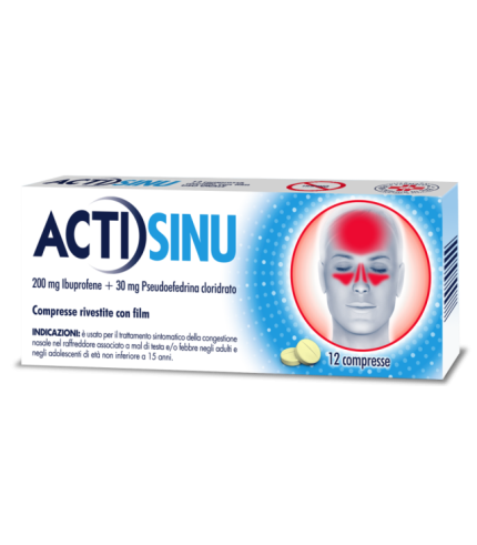 ACTISINU*12 cpr rivestite 200 mg + 30 mg