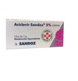 ACICLOVIR (SANDOZ)*crema derm 3 g 5%