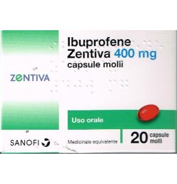 IBUPROFENE (ZENTIVA)*20 cps molli 400 mg