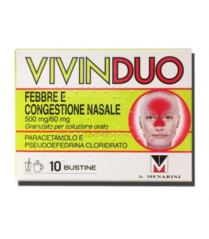 VIVINDUO FEBBRE E CONGESTIONE NASALE*orale 10 bustine 500 mg+ 60 mg