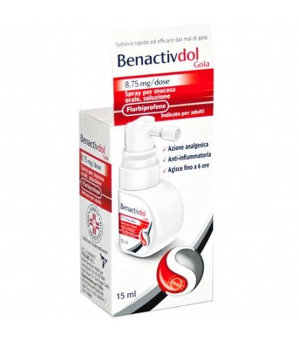 BENACTIVDOL GOLA*spray mucosa orale 15 ml 8,75 mg/dose