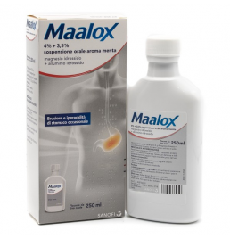 MAALOX*orale sosp 250 ml 4% + 3,5% aroma menta