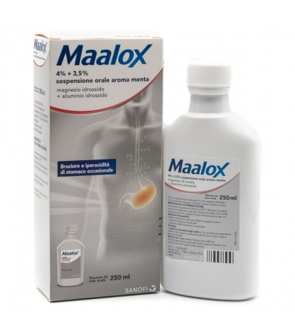 MAALOX*orale sosp 250 ml 4% + 3,5% aroma menta