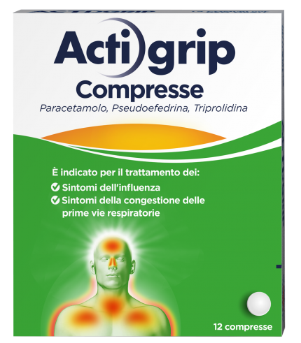 ACTIGRIP*12 cpr 60 mg + 2,5 mg + 500 mg