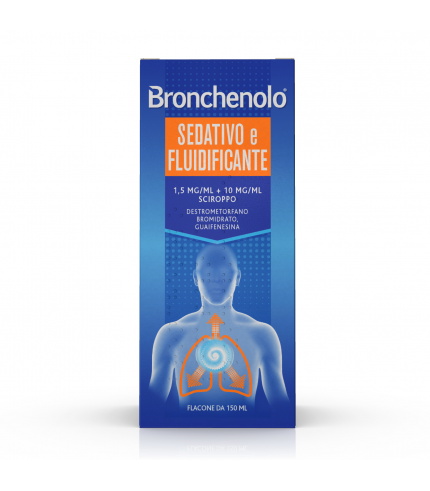 BRONCHENOLO SEDATIVO E FLUIDIFICANTE*sciroppo 150 ml 1,5 mg/ml + 10 mg/ml